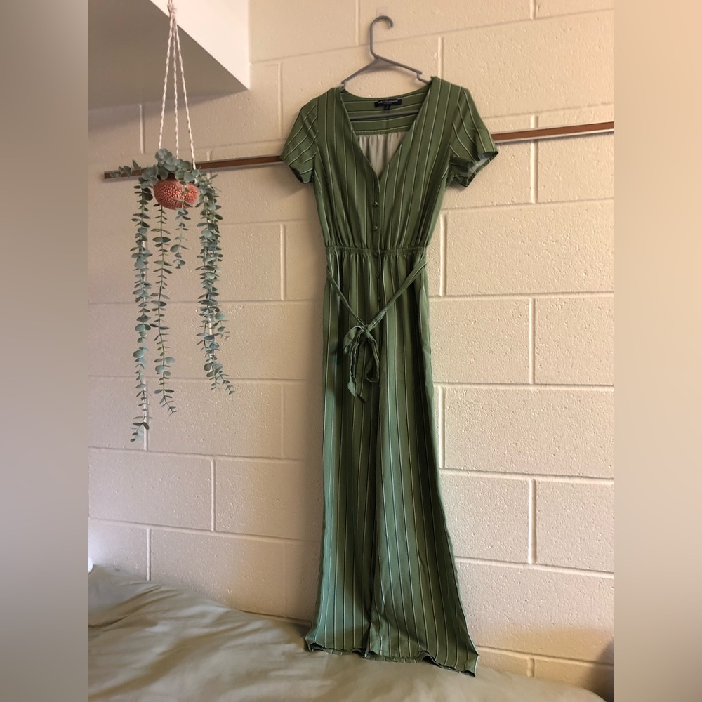 Green Full Length Jumpsuit